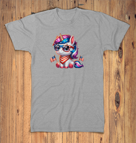 Patriotic Unicorn Graphic Tshirt