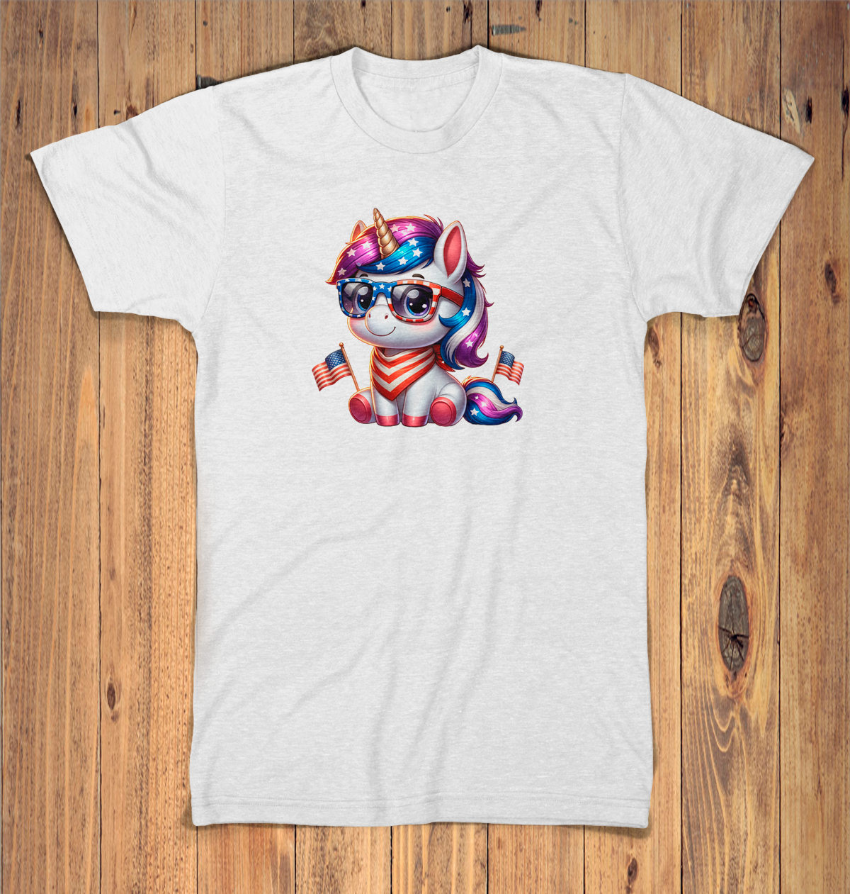 Patriotic Unicorn Graphic Tshirt